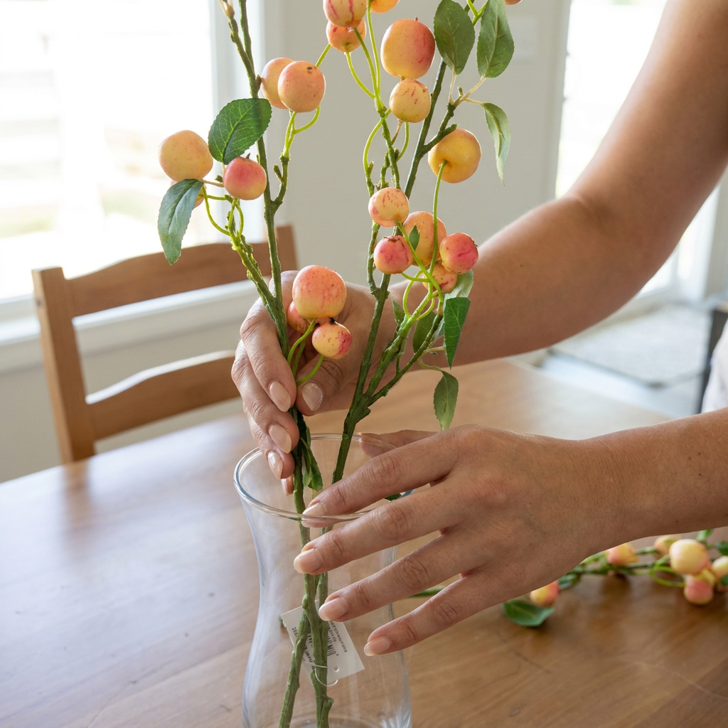 Pomegranate Peach Branch 85 cm