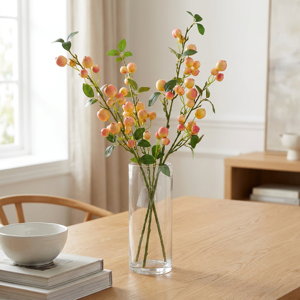 Pomegranate Peach Branch 85 cm