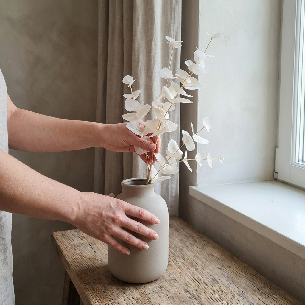White Eucalyptus Stem 87 cm