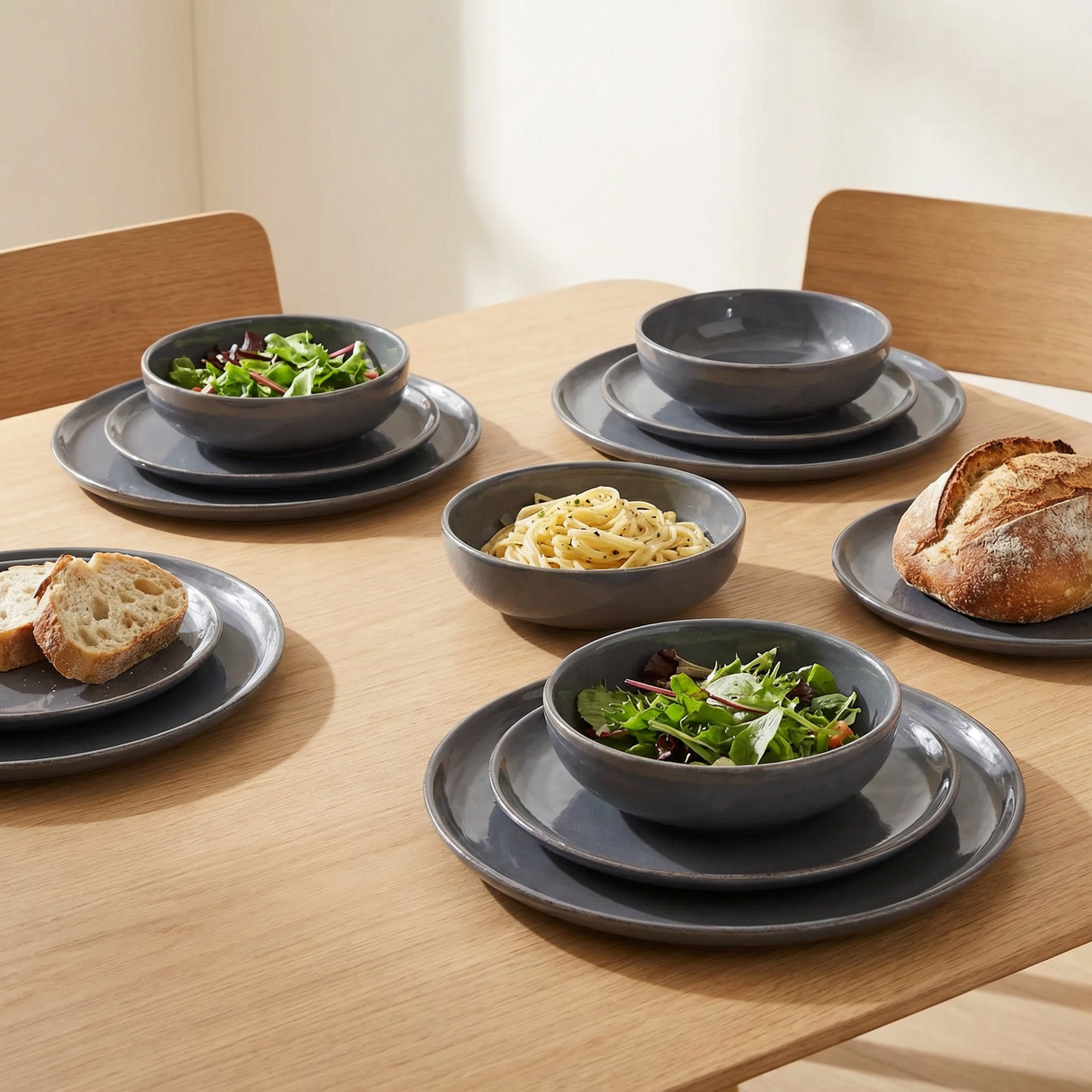 Juego de 12 Piezas Positano Grey