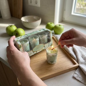 Set x3 Velas Sweet Fruity Green Apple