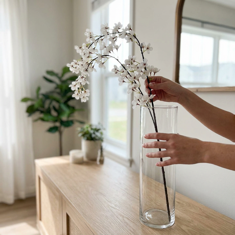 Cherry Blossom Bouquet White 110 cm