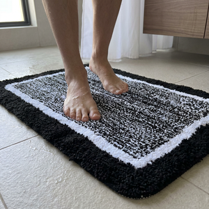 Alfombra de Baño Frame Negra 50 x 80 cm