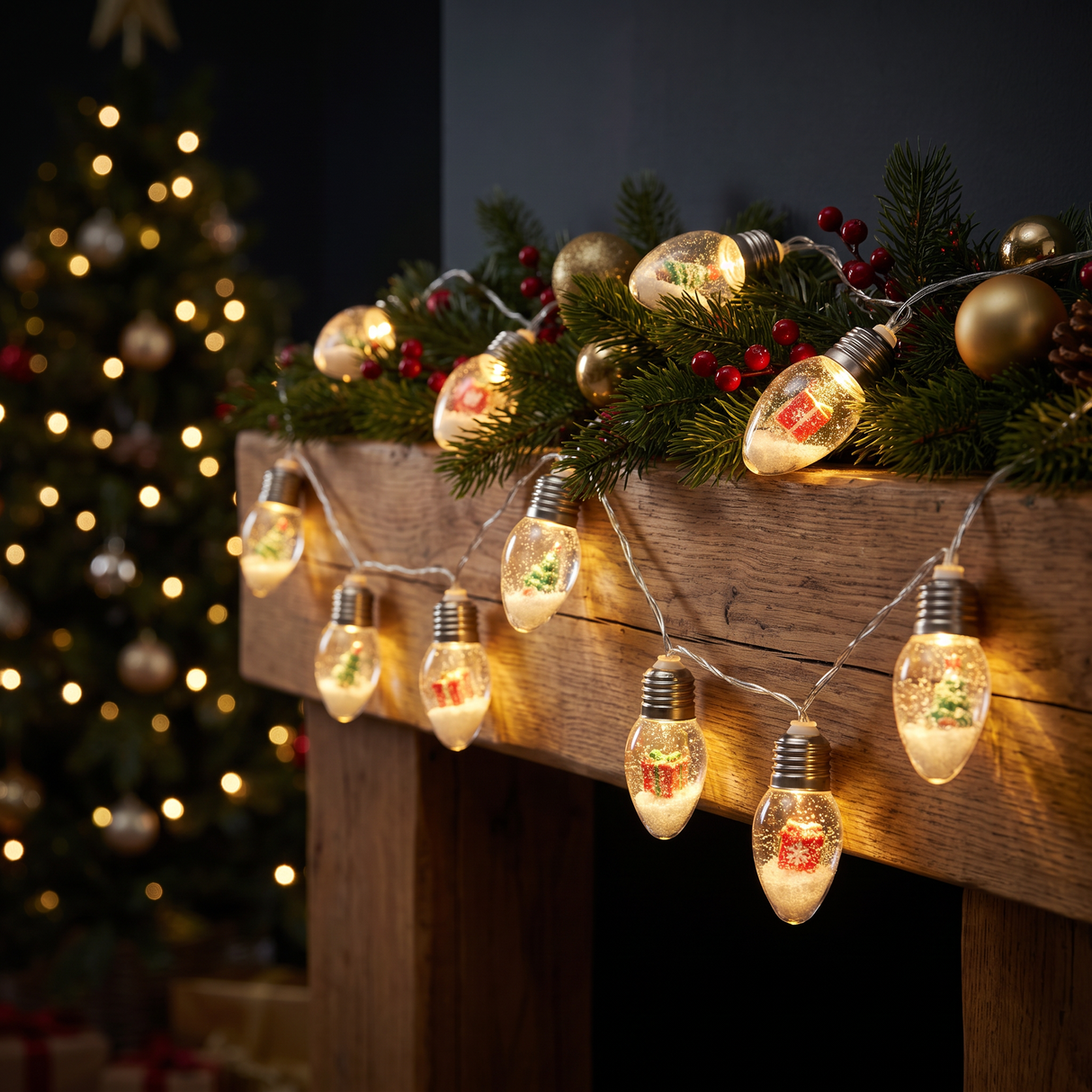Luces Vintage Christmas (Pilas)
