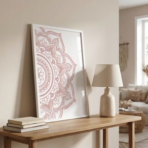 Cuadro Mandala Blanco 50×70 cm