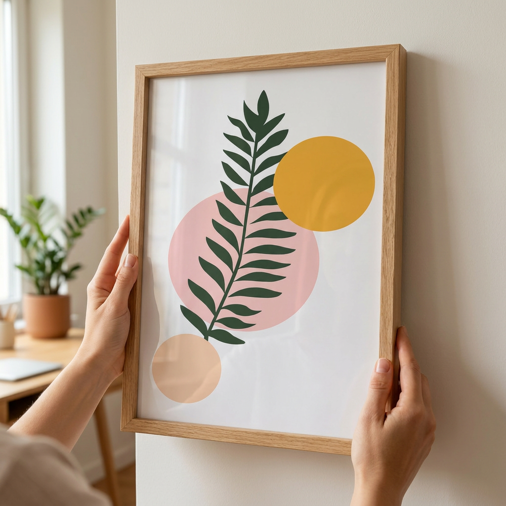 Cuadro Palm Geo 30×40 cm