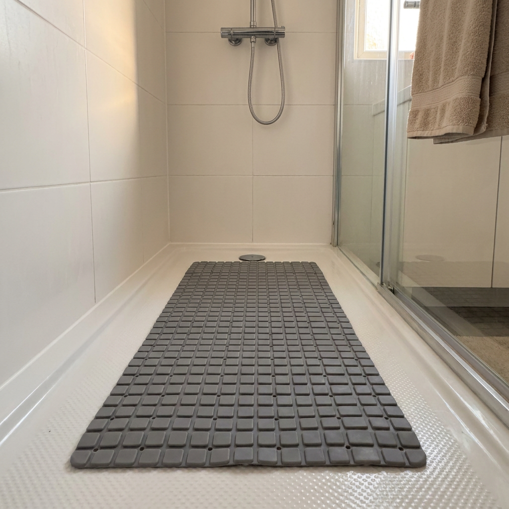 Alfombra Antideslizante Pixel Gris (37×67 cm)