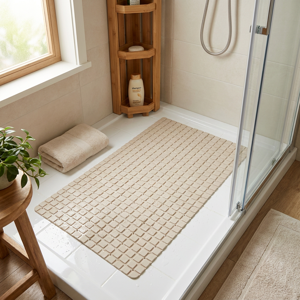 Alfombra Antideslizante Pixel Beige (37×67 cm)