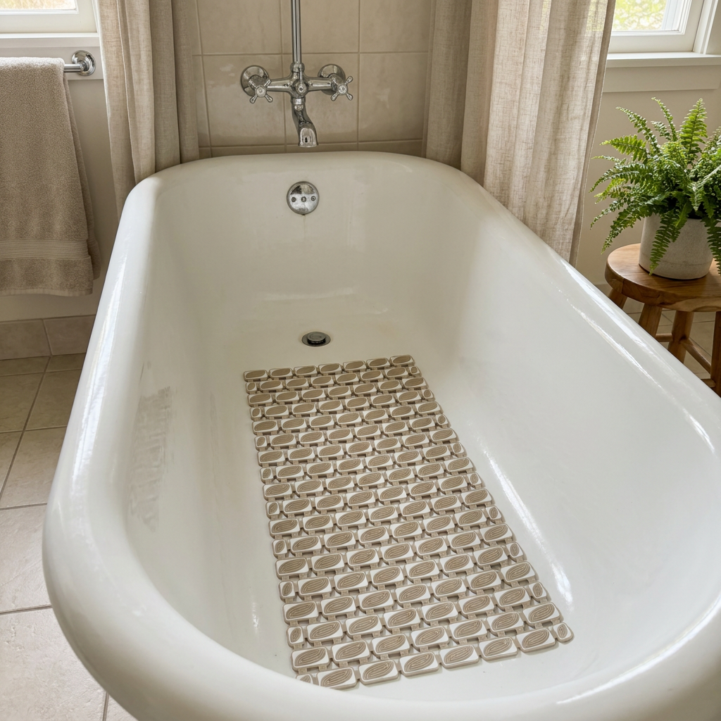 Alfombra Antideslizante Shell Beige (40×70 cm)