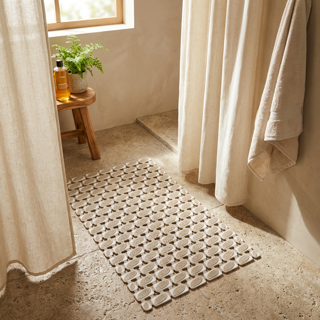 Alfombra Antideslizante Shell Beige (40×70 cm)