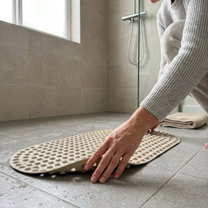Alfombra Antideslizante Dimple Beige