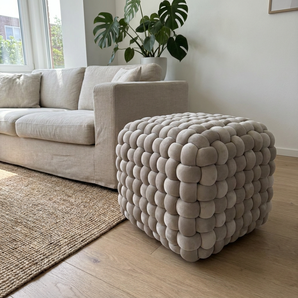 Banqueta Marshmallow Gris Grande