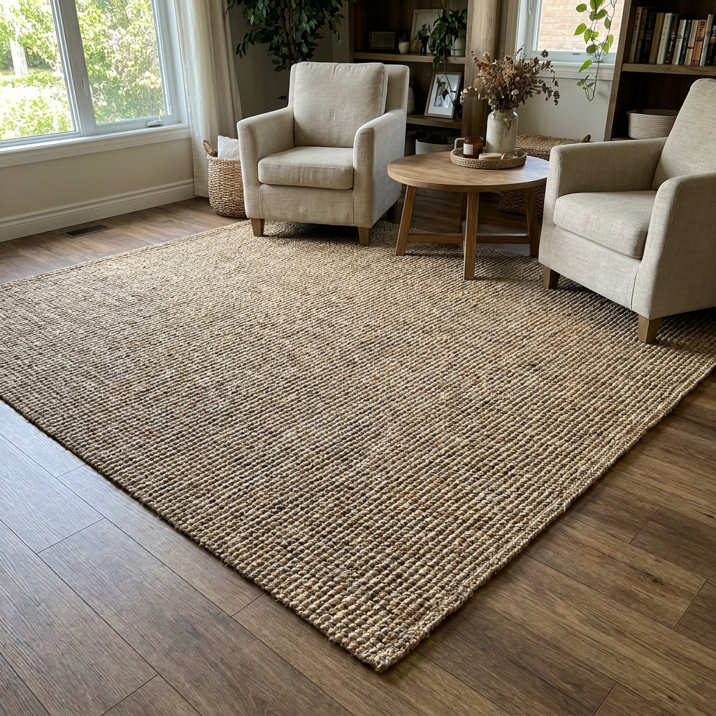 Alfombra de Yute Bucle 250 x 250 cm