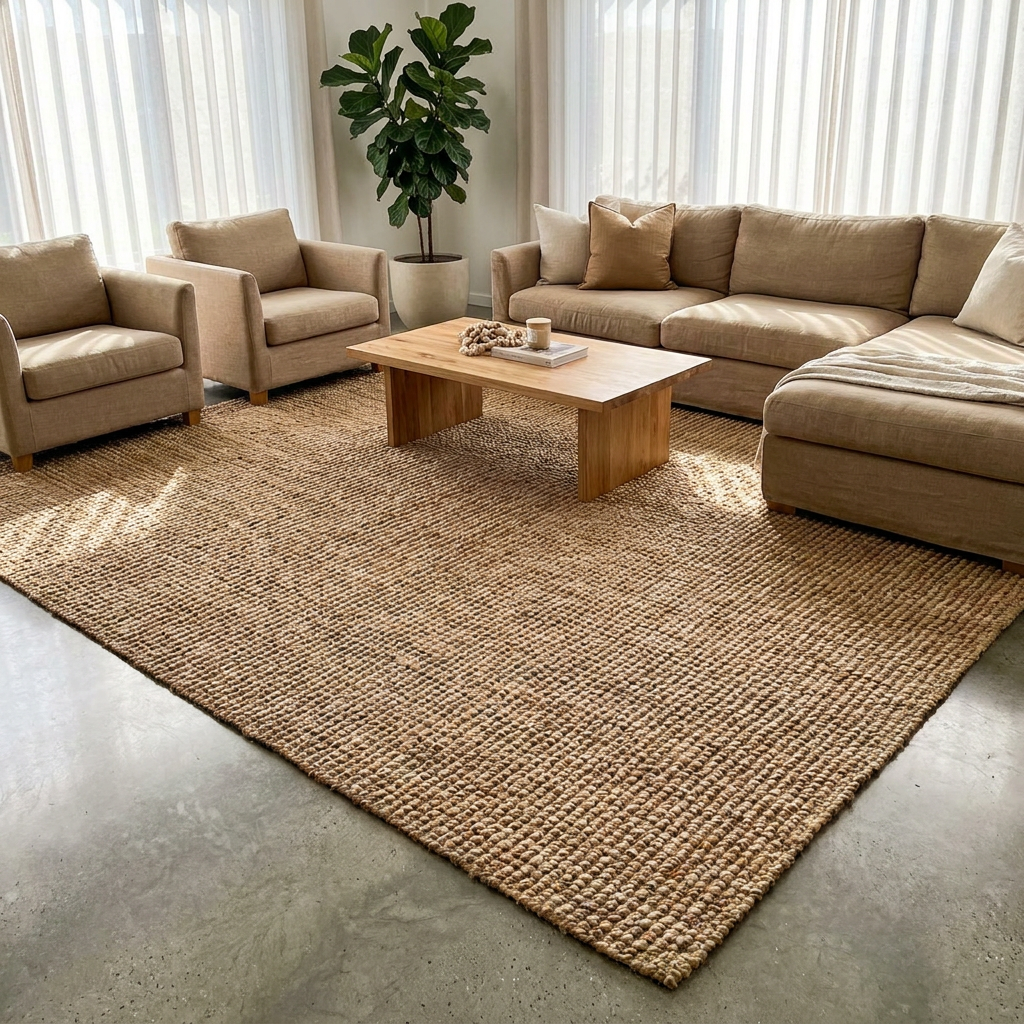 Alfombra de Yute Bucle 290 x 290 cm