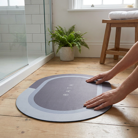 Alfombra de Baño Bath Oval Negra