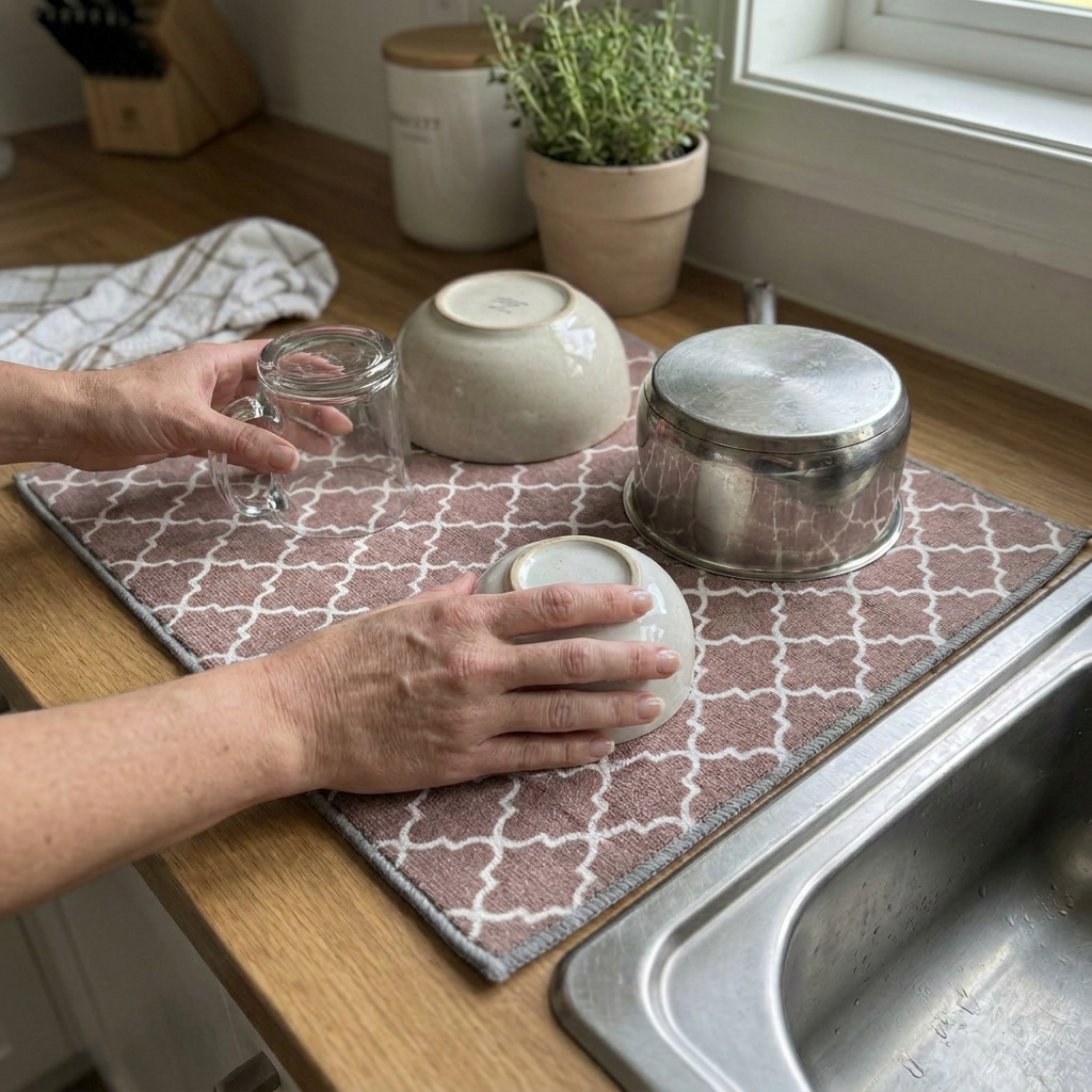 Mat Secaplatos Mosaic Brown
