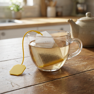Infusor de Té Silicona Saquito Amarillo