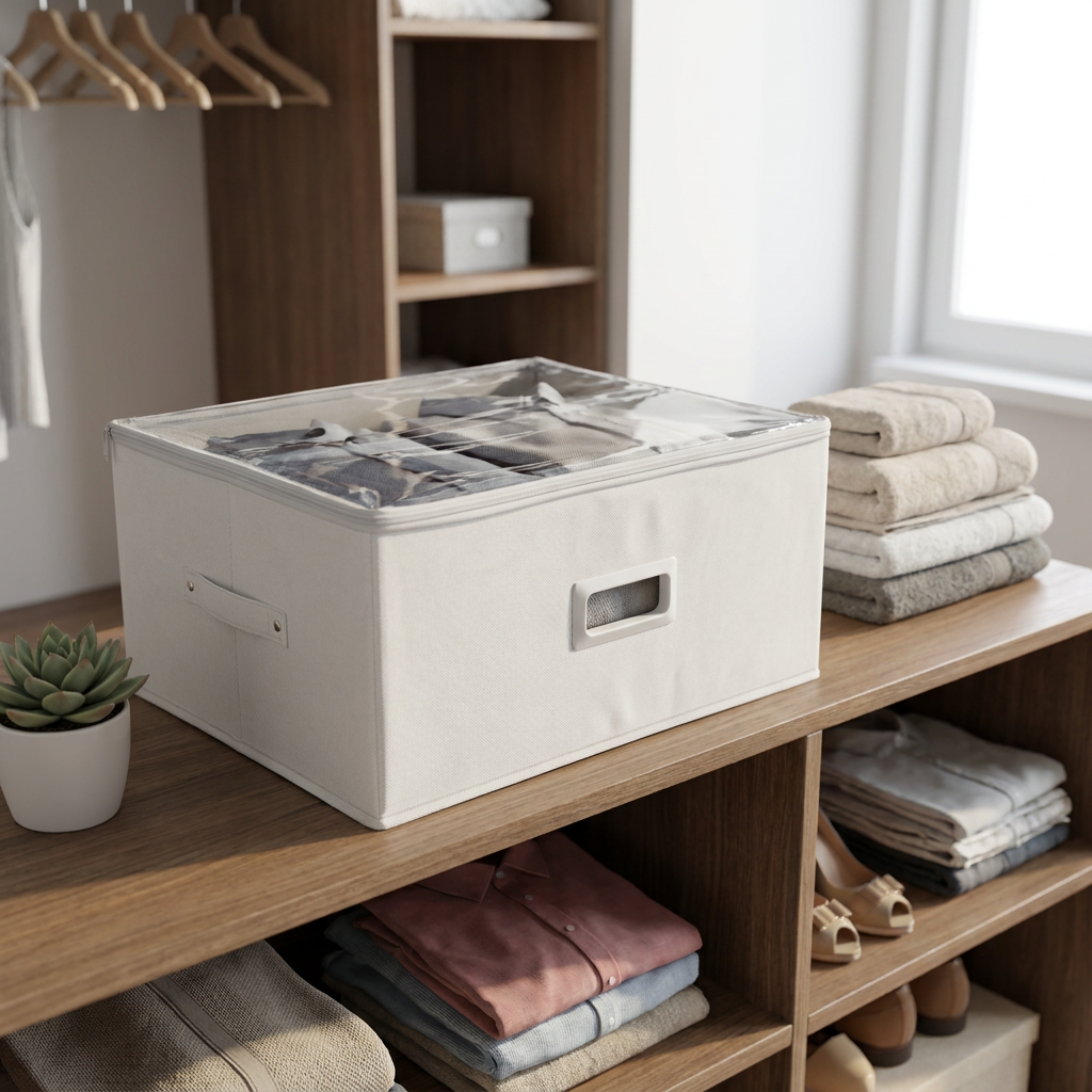 Organizador Zenith con Cierre Transparente L Natural