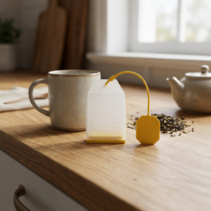 Infusor de Té Silicona Saquito Amarillo