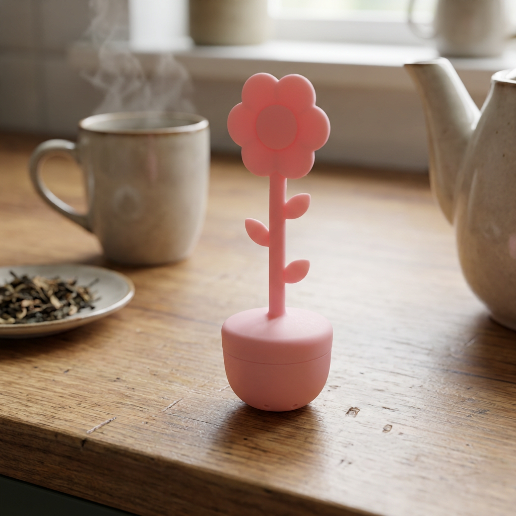 Infusor de Té Silicona Flower Pink