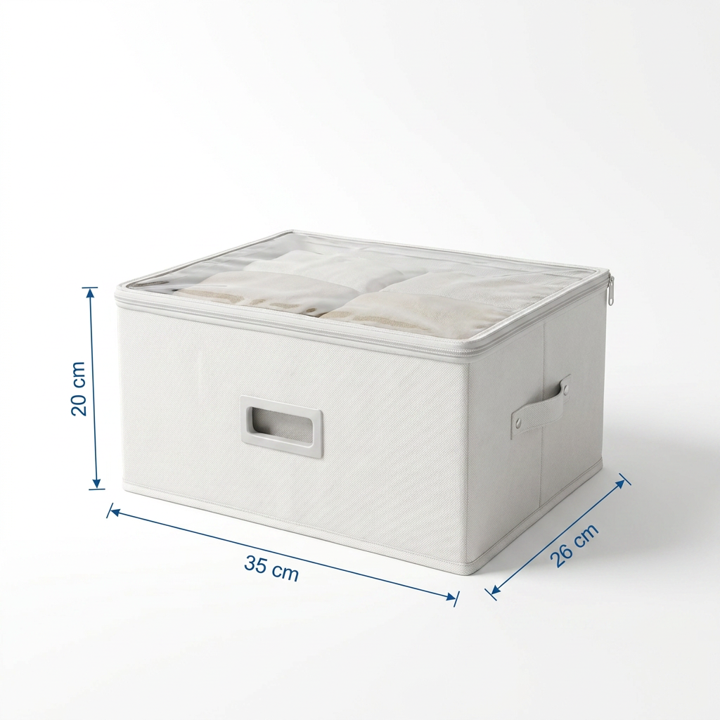 Organizador Zenith con Cierre Transparente M Natural