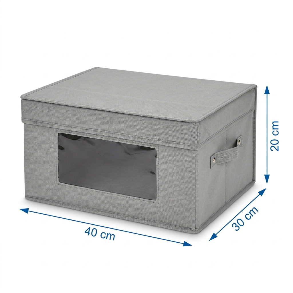 Organizador Zenith con Tapa y Ventana Gris