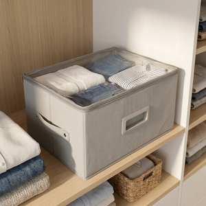 Organizador Zenith con Cierre Transparente M Gris