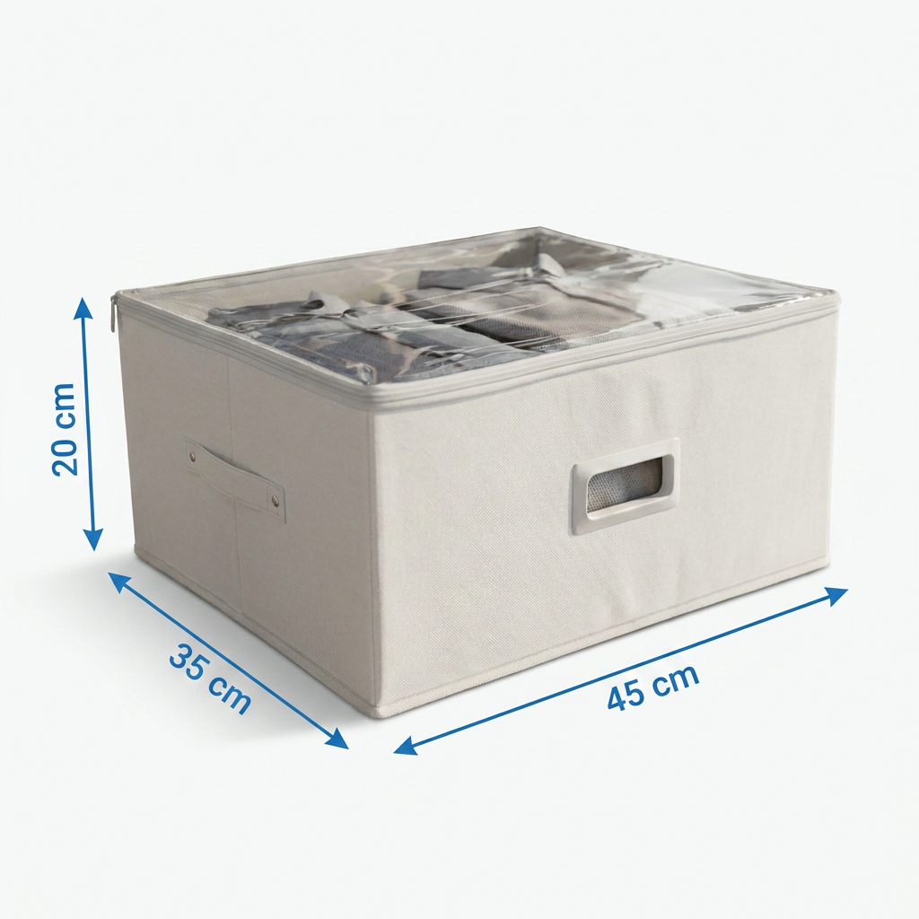 Organizador Zenith con Cierre Transparente L Natural