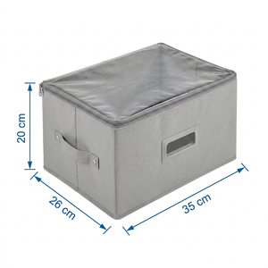 Organizador Zenith con Cierre Transparente M Gris