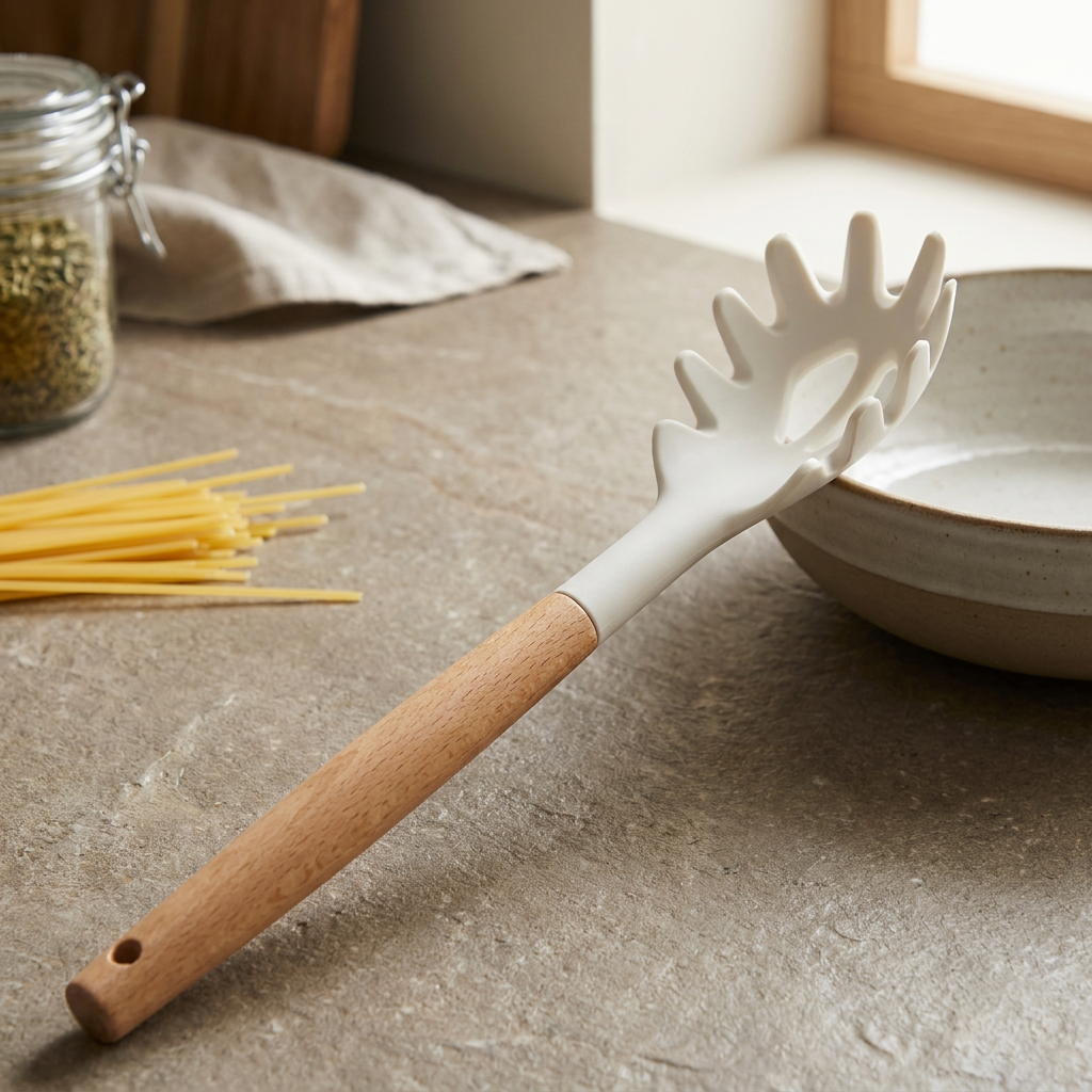 Cuchara Para Pasta de Silicona Blanca