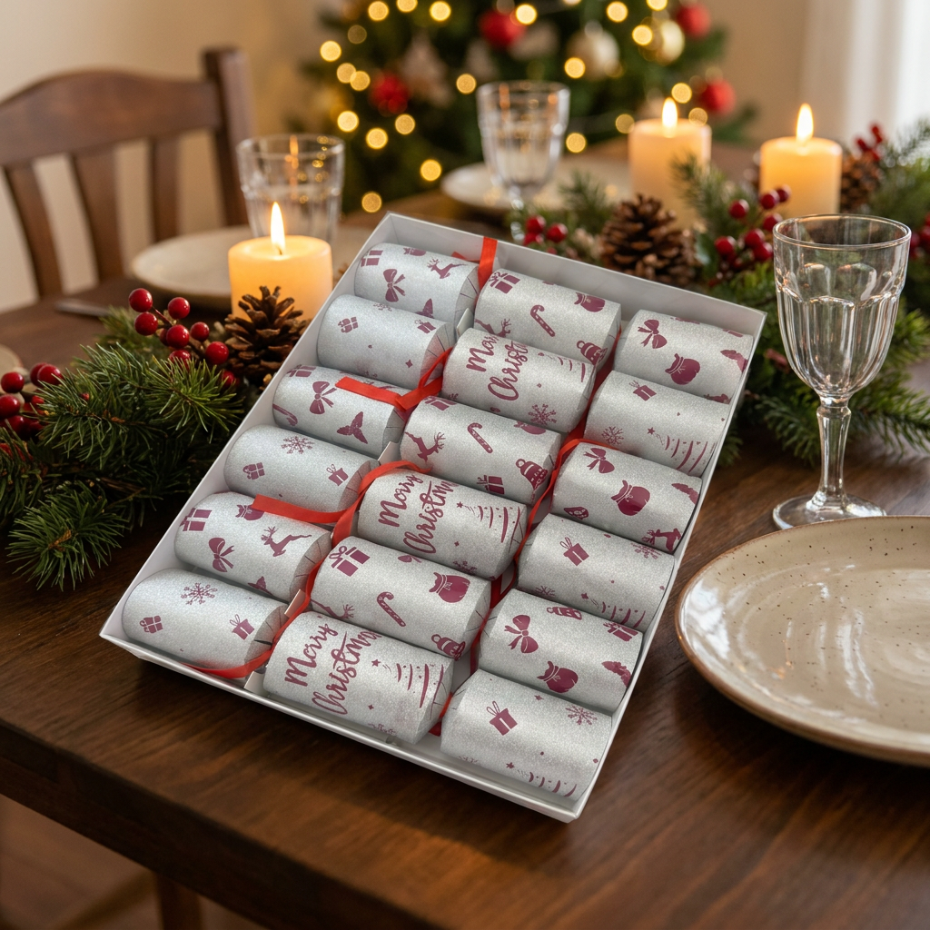 Crackers Navideños Merry Christmas Set x6