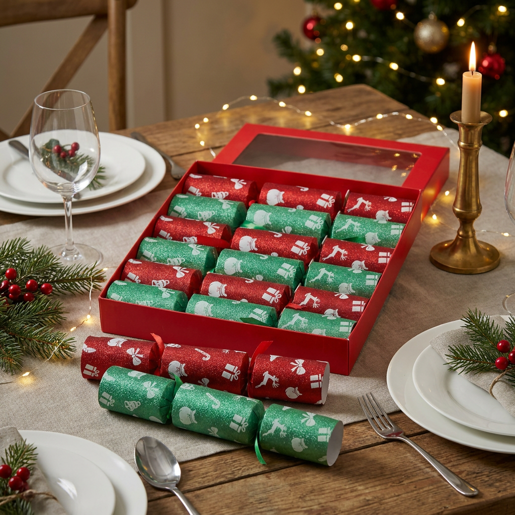 Crackers Navideños Holly Set x6