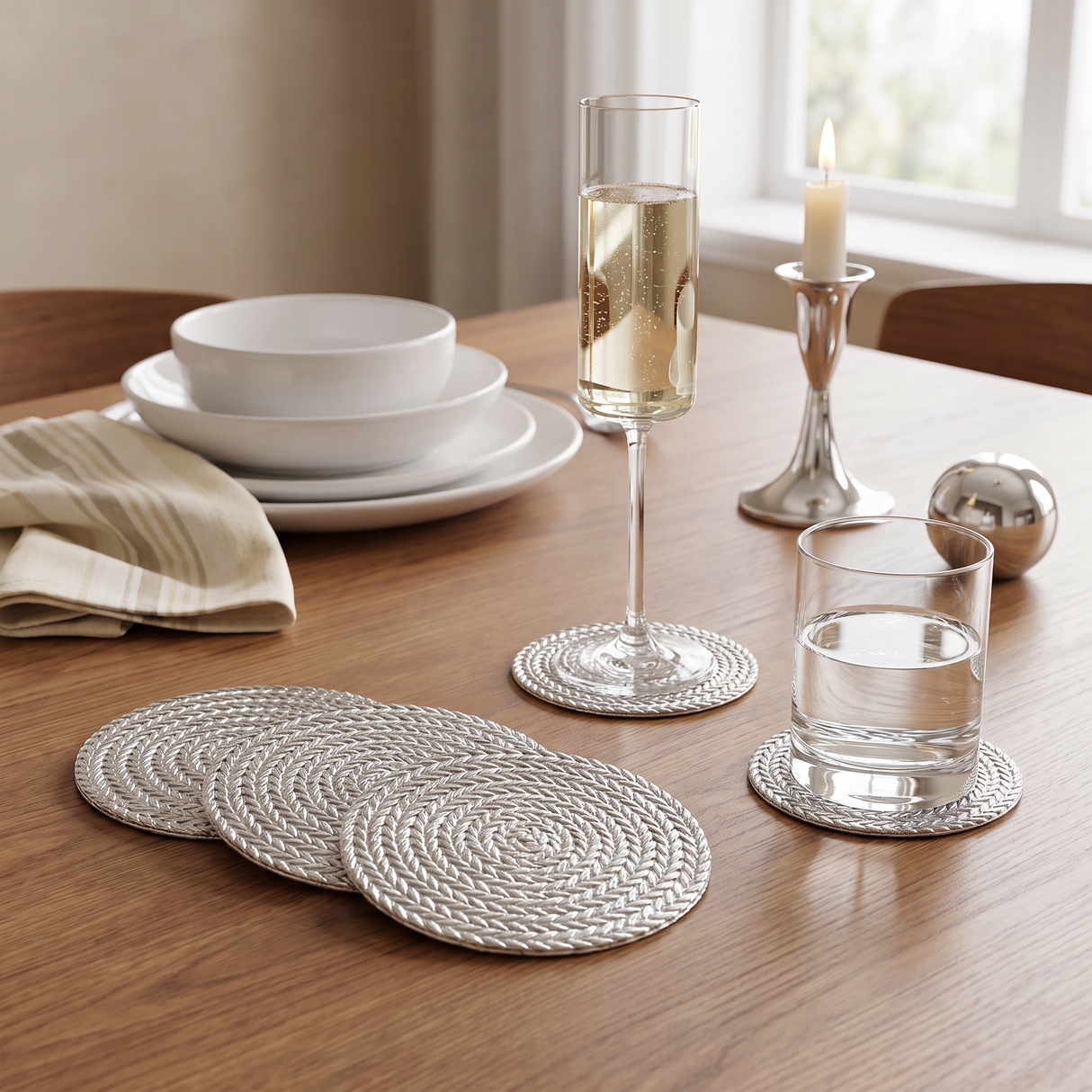 Posavasos Silver Chic – Set x 6