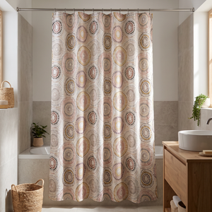 Cortina de Baño Círculos Étnico