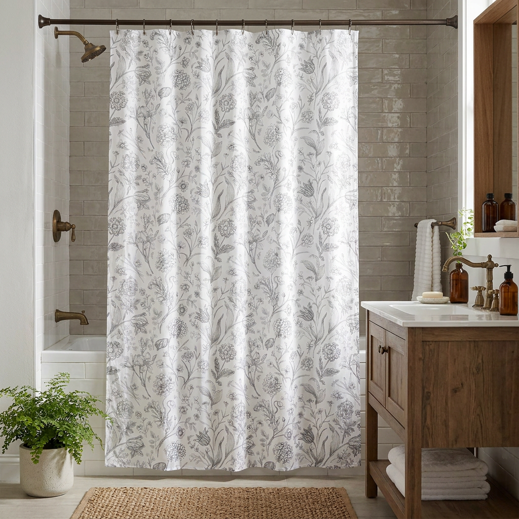 Cortina de Baño Provence Grey