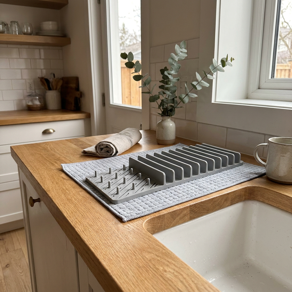 Set Secaplatos Mat + Rack Gris