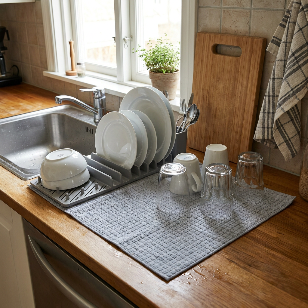 Set Secaplatos Mat + Rack Gris