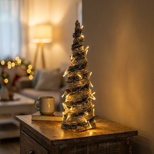 Árbol Golden Wrap Luminoso 40 cm