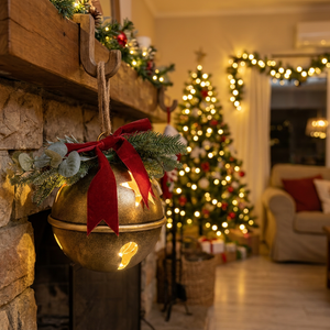 Cascabel Luminoso Star Rustic Gold 26 cm