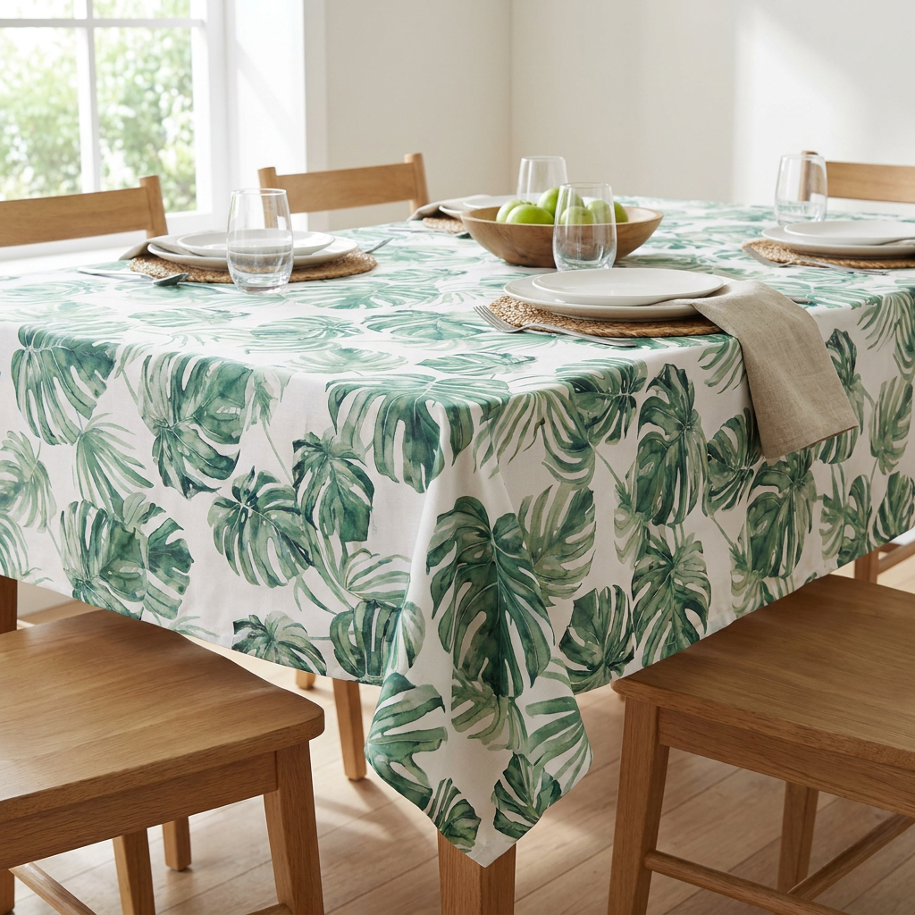 Mantel Monstera Tropical 1,52 x 2,40 mts