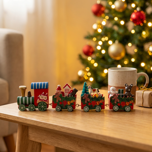 Tren Navideño x4 Vagones 21 cm