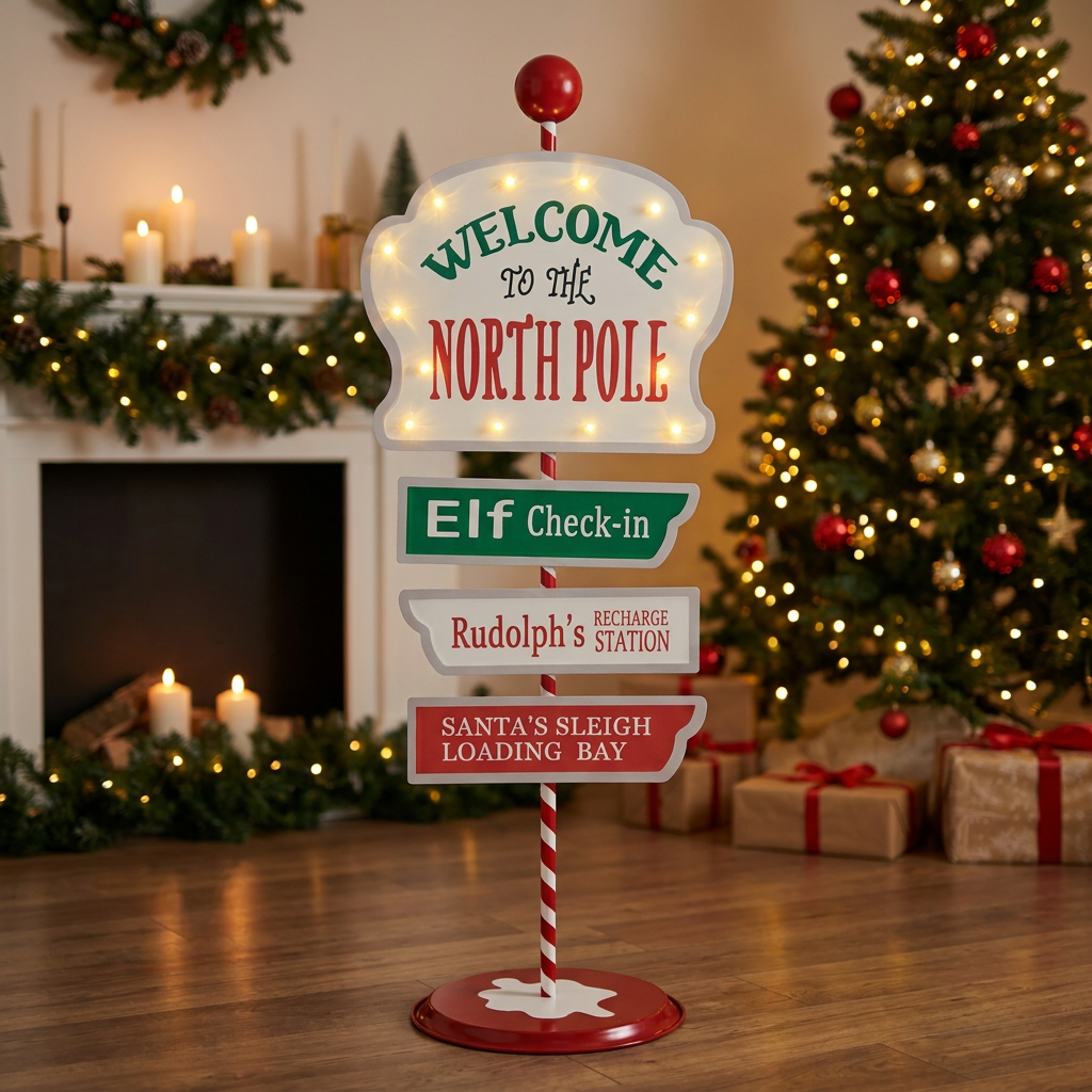 Estación North Pole Luminosa 144 cm