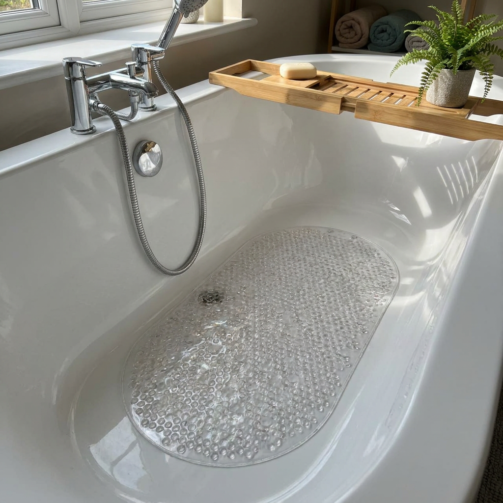 Alfombra Antideslizante Perlas Transparente