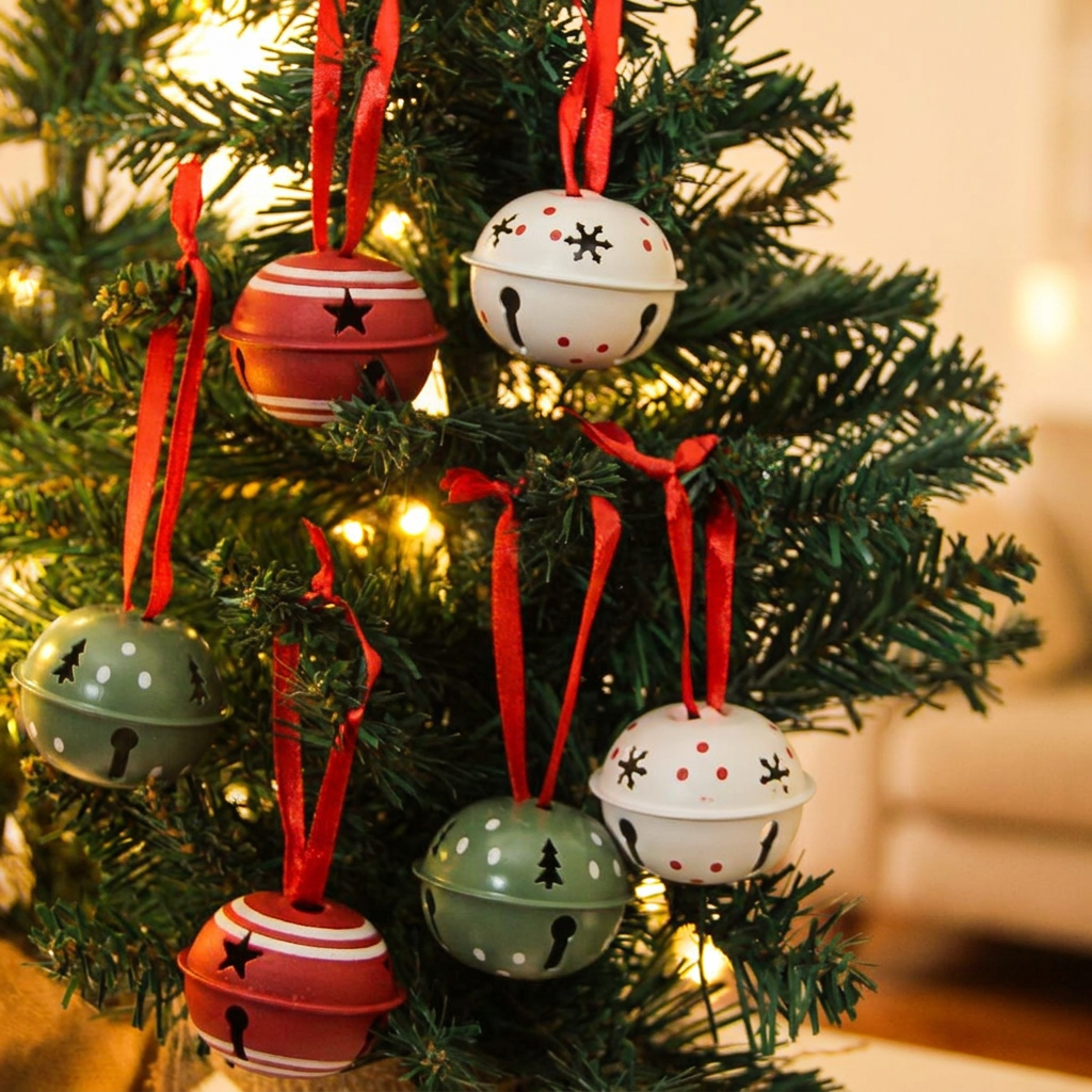 Set x 6 Cascabeles Christmas Joy