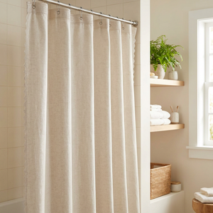 Cortina de Baño Lino Look Beige