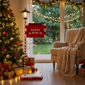 Santa Mailbox con Farol Solar 122 cm