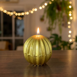Vela Esfera Glam Gold 6,5 cm