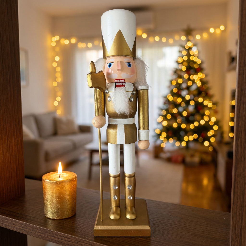 Cascanueces Captain White & Gold 30 cm