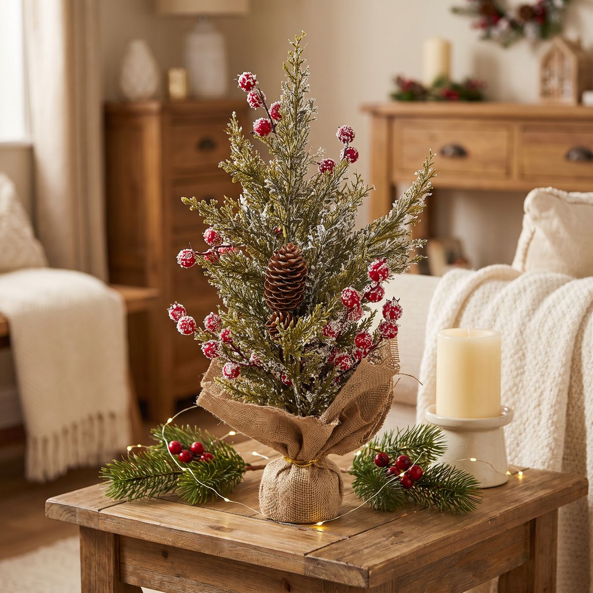 Arbol Snowy Berries 48 cm