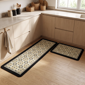 Set Alfombras Altideslizantes Pampa Beige